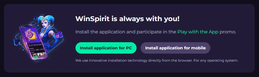 Join the best online casino WinSpirit in Australia!